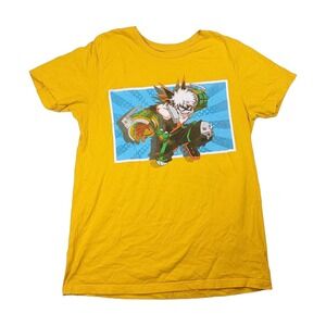My Hero Academia Katsuki Bakugo Graphic T Shirt Men M Yellow Excellent Anime Tee